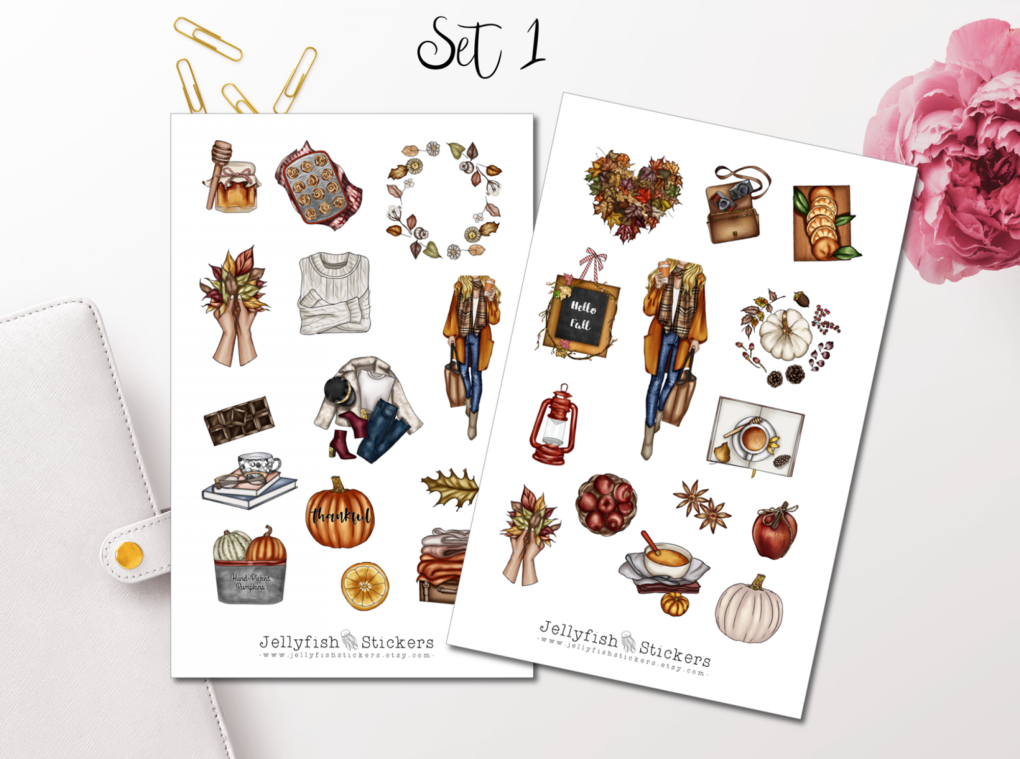 Autumn Girls Sticker Set